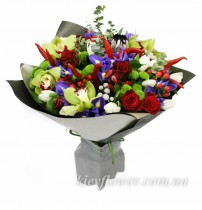Bouquet with men`s character